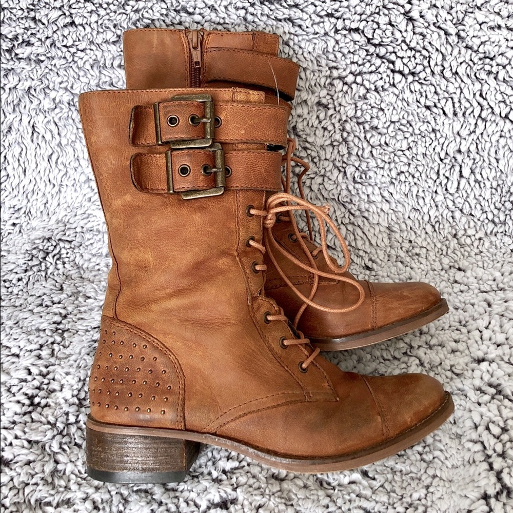 ✨ MAKE AN OFFER • STEVEN Studded Lace Up Booties